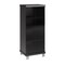Corliving Holland Ravenwood Black 20" Wide Glass Component Stand